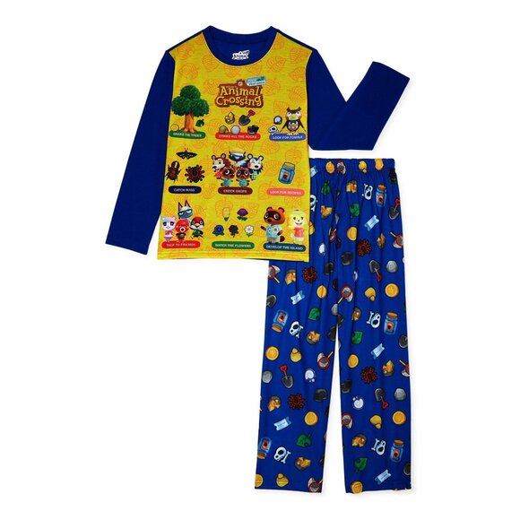 Animal Crossing Boys 2-Piece Pajama Set, X-Small - NEW - Picture 1 of 5